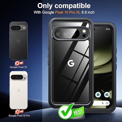 ANTSHARE for Google Pixel 10 Pro XL Case IP68 Waterproof, Black - image 2