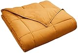 Superior Classic All-Season Down Alternative Comforter with Baffle Box Construction, Warm Hypoallergenic Filling - Full/Queen Comforter, Dusty Orange