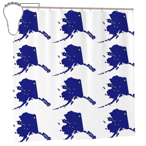 Rideau de douche Alaska en polyester de 183x183 cm avec 12 oeillets - 2