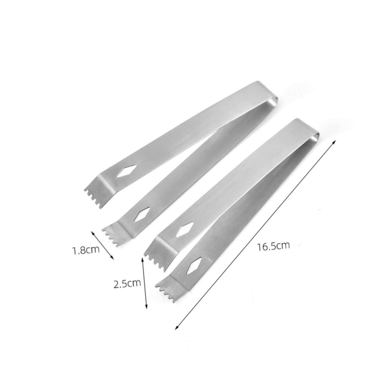 KICHOUSE Stainless Steel Ice Cube Tongs Set Ice Cube Clips Bar Sugar Tongs Strong Heat Resistant Easy to Operate