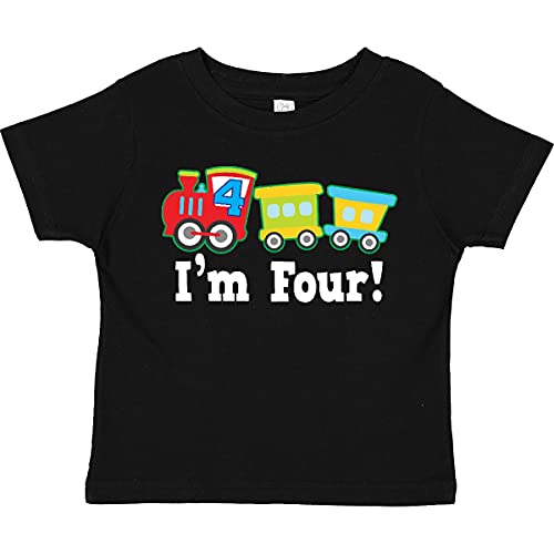 inktastic 4th Birthday Train Outfit Toddler T-Shirt