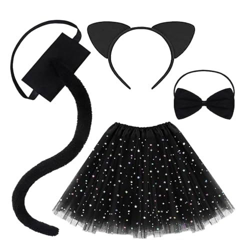 MUCKLILY 3 Paar Halloween Haarspangen - Katzenohren Cosplay Accessoires Für Mädchen & Frauen