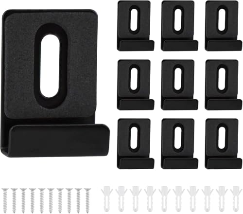 Image of 10Pcs Metal Mirror Clips with Rubber Pads, 304 Stainless Steels Wide Channel Mirror Frameless Hardware Hanger Hooks Retainer Holder Clips Kit for Frameless Mounting Wall Mirror Tile Billboard Display