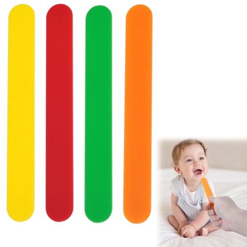 DIFLAX 40 Piezas Depresor Lingual de Plástico, Depresores De Lengua, Entrenador De Músculos De Lengua Portátil De Plástico Para Niños, Depresores para Uso Médico, Estético y Profesional (Color Mixto)