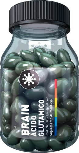Vitamínicos, Essential Nutrition, Brain Ácido Glutámico 80 cápsulas de 500 mg