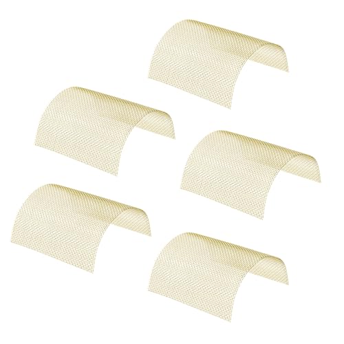 5Pcs 200 Mesh Brass Woven Wire Mesh, Metal Mesh Shielding Fabrics Mesh Copper Wire Filter Net Non-Magnetic Signal Screen Tool DIY Fill Fabric - 5.9x5.9Inch