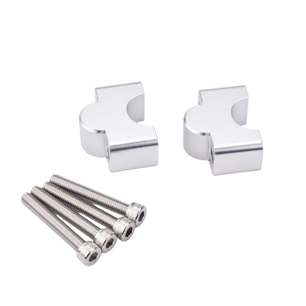 Kit De Montaje Con Adaptador Para Aumentar La Altura Del Manillar En 30 Mm Para Motocicletas Para KOVE 800X Rally compatible(Plata)