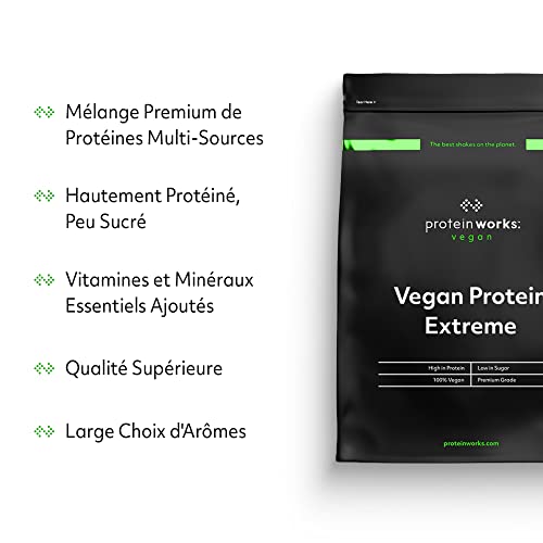 THE PROTEIN WORKS - Protéine Végane Extrême | Mélange de vitamines ajouté | Qualité première | Shake de protéines végétales | 57 Servings | Crème Vanillée | 2kg – Image 3
