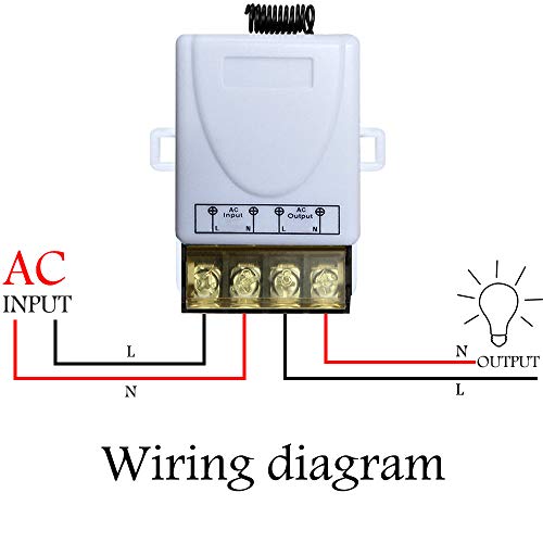 YETOR Remote Switch,110V/120V/240V /40A Relay Wireless RF Switch for Lights,Household Appliances, Garage Door,Pump and Electrical Equipment with 328ft Long Range (White)