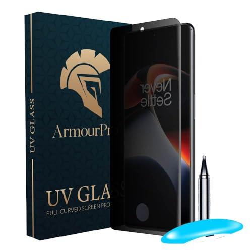 Image of ArmourPro UV Privacy Tempered Glass Screen Protector for OnePlus 11R (6.74 Inch, Pack of 1) Edge-to-Edge Coverage Anti-Spy /Anti-Peeping 9H Hardness