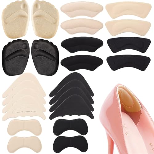 Joiockan Heel Inserts For Shoes 12 Pair Heel Protectors Heel Pads Heel Grips For Loose Shoes Liner Filler Insoles Make Shoe Fit Heel Cushion Metatarsal Pads For Women Prevent Heel Pain Blisters  cover