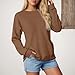 fbisuixb Crewneck Sweatshirts for Women No Hood Fall Casual Long Sleeve Pullover Tops Loose Sweatshirt with Pocket Coffee