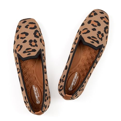 Image of Frank Mully Women's Loafer Flats Square Toe Comfortable Office Work Shoes, Cute Penny Loafer Slip On Walking Driving Shoes