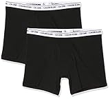 Calvin Klein Boxer Brief 2pk, Bóxer para Hombre, Negro (Black With/White Wb Bnm), X-Large