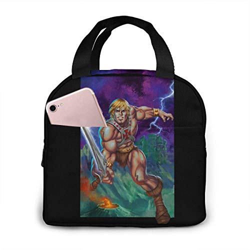 Yuanmeiju He Man Lunch Bag Tote Bag Lunch Bag Bento Box Fiambrera aislada para actividades al aire libre