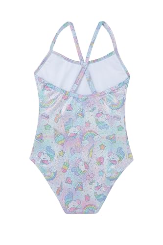 Image of Gottex Kids Unicorn Squad Criss Cross Back One Piece Chlorine Fade Resistant and Built-in UPF UV 50 + Protection
