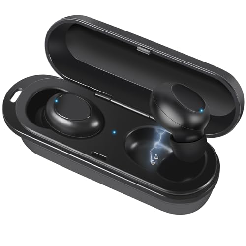 Yilear Auriculares Bluetooth 5.3 Auriculares Inalámbricos con Super Mini TAMAÑO de 3 Gramos, Más de 50 Horas de Reproducción, Sonido Estéreo de Graves Profundos & Cancelación de Ruido