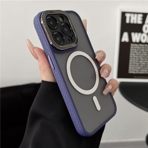 Coque magnétique iPhone 13 violette idéale pour la recharge en voiture