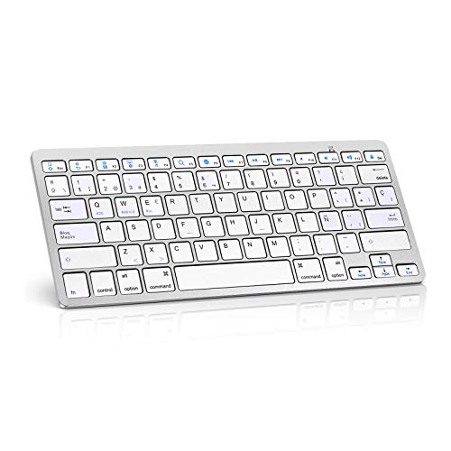 Teclado inalámbrico portátil Ultrafino Adecuado para tabletas, Teclado Bluetooth inalámbrico Universal con Teclas de Respuesta rápida para iPad Mini, Pro, Air, iPhone, teléfonos Inteligentes Android