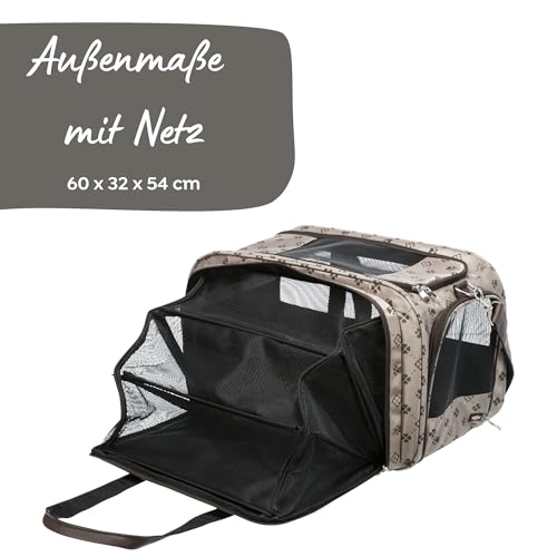 Trixie 28903 Tasche Maxima, erweiterbar, 33 × 32 × 54 cm, beige/braun
