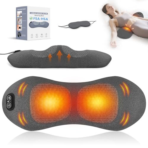 Sanivor 3 in 1 Lower Back Massager - Electric Lumbar with Heat, Vibration Massager, Airbag...