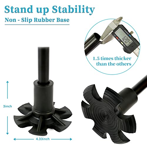 Honmido Walking Cane Foldable For Men & Women Seniors For Balance,Self Standing Folding Cane,Height Adjustable Anti-Slip Lightweight Alloy Walking Stick Collapsable For Travel Mobility Aid (Black) #TOP5