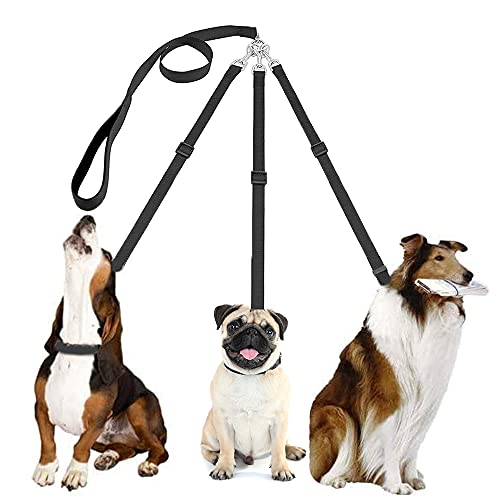 Hundeleine Leine, 3-in-1 Hundeleine, Hundeleine Nylon, Hund Kette Leine, Anti-Zieh Haustier Hund Führen Leine Kette für Gehen Trainieren Joggen, für Mittlere, Kleine Hunde, Mehrere Haustiere