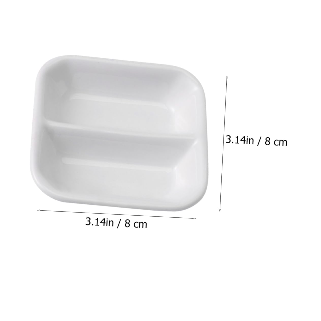 SOLUSTRE Pure White Ceramic Snack Dishes Small Bowls for Sauces Seasonings Dips Compact Design for Home Restaurant Use Easy to Clean