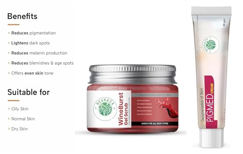 Image of Pigmentation removal combo - Dark spots, Acne mark removal scrub & pigmed cream (80 g)