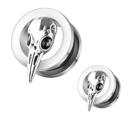 AERNJTSWTTY New 2026 2Pcs Stainless Flower Ear Gauges Tunnels And Plugs 6-20Mm Cat Stretcher Expander Dilatacion Oreja Jewelry Gift Fashion Trendy Accessories Creative