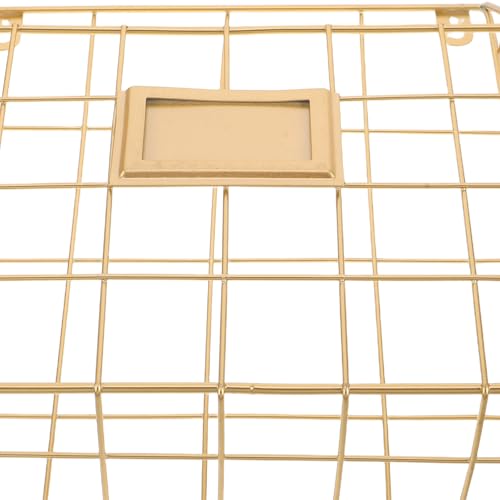 Organizador de archivos de pared de hierro dorado VINTORKY estante colgante 4