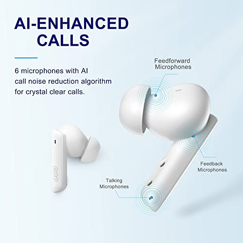 QCY HT05 Multi-Mode Active Noise Cancelling Wireless Earbuds, AI-Enhanced Calls Bluetooth Headphones with 6 Mics, Anti-Wind Noise, Transparency, App for Custom EQ, 30H Playtime, Bluetooth 5.2 - Image 6
