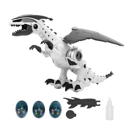 Juguete dinosaurio robot blanco que camina para evitar pantallas 6