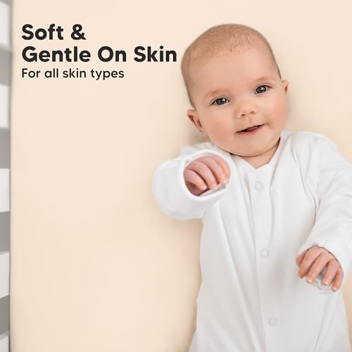 Image of KeaBabies 2-Pack Baby Crib Sheets for Boys, Girls, 52x28 Fitted (Cameo) | Viscose Derived from Bamboo, Toddler Bed Sheets Neutral, Fitted Crib Mattress Sheet for Standard Baby Bedding, Soft, Cozy