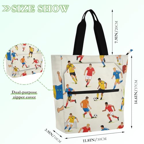 Bolsa de tela de fútbol para niños ideal para la escuela, biblioteca y entrenamientos 4
