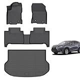 for Lexus NX Floor Mats 2015 2016 2017 2018 2019 2020 2021, TPE All Weather Custom Car Floor Mat Cargo Trunk Liner Full Set Accessories for Lexus NX (NX300/NX300h/NX200t) 2015-2021