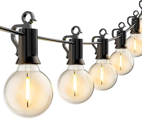 Brightown Led String Lights Outdoor 55Ft G40 Patio Lights with 52 Led Shatterproof Bulbs(2 Spare...
