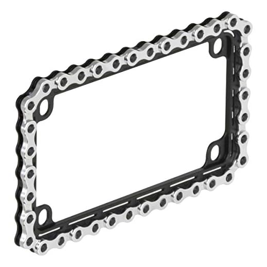 Bell Automotive 22-1-46497-8 Universal Motorcycle Chain License Plate Frame