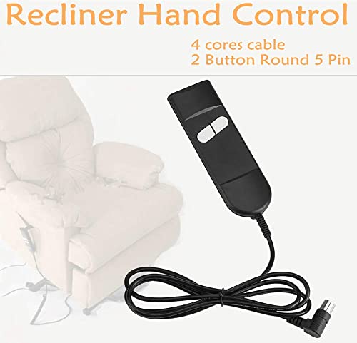 Acogedor Fernbedienung Schalter Handsteuerung 2 Taste 5 Pin für Fernsehsessel Ruhesessel Handschalter Steuerpult Schalter Handsteuerung für Hauptbürostühle Lehnstuhl Liegestuhl Fernsehsessel usw