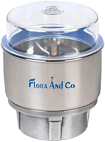 FLORA & CO. Stainless Steel Chutney Jar - 400ml-compatible with maximum Indian Mixer Grinder brands 400Ml.