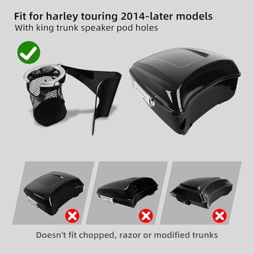 Portavasos trasero para motocicleta compatible Harley Touring 2014-2023 miniatura 2