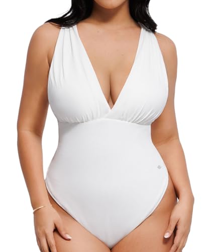 Popilush Body Suits For Womens Tummy Control Shapewear Halter Top V Neck Backless Summer Going Out Tops