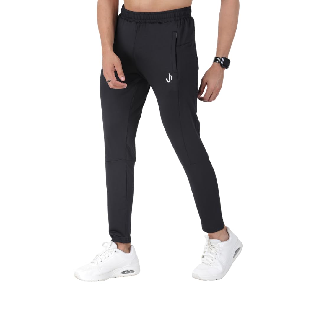 JEFFA JUST BELIEVE HIGH Performance Black Trackpants