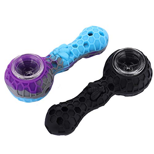 Portable Silicone Tools Set with Screen Filters (Purple and Black Set)