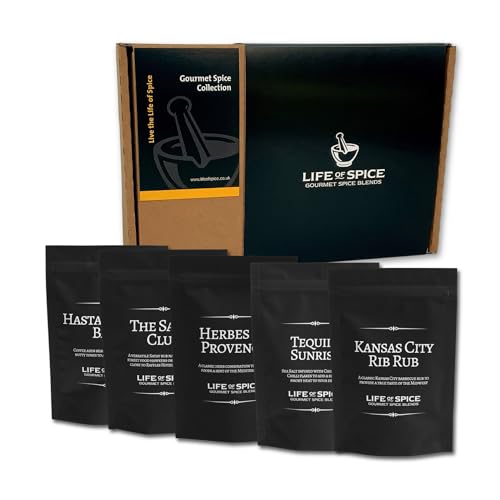 Life of Spice 3/4/5 Pouch Gift Set | Spice Rubs, Salts, Herbs and Baking Spices Gift | Choose any 3/4/5 | Great Gift for Christmas or Birthday for the Food Lover in your Family | 30 Flavours to Choose