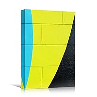 Canvas Wall Art Geometrical Patterns Abstract Colorful Geometric Hallway Minimalist Mixed Media Multicolor Patterns - 12x18 inches