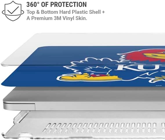 Skinit Case + Skin Compatible with MacBook Pro 16in (2019-20) - Officially Licensed Kansas Jayhawks Mascot Outline Design