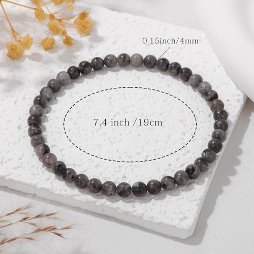 Healing Crystal Beaded bracelets for Women Handmade Elastic Yoga Natural Stone Bracelet Crystal Spiritual Healing and Energy Jewelry Gifts with Card4