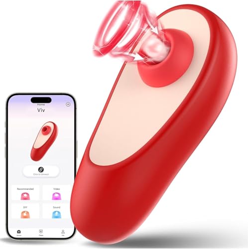 Air Suction Toy Adults, 7 Modes Waterproof with App Control, Clitotial Vibrates Nipple Y07J