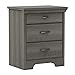 South Shore Versa Nightstand with 2 Drawers and Charging Station, Gray Maple, 16.38 in x 23 in x 27.75 in